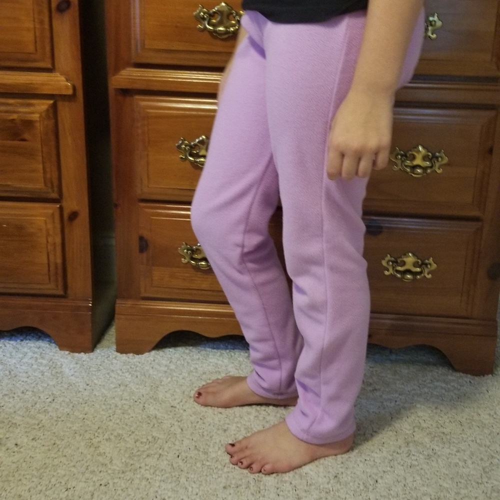 Light purple fleece sweatpants
